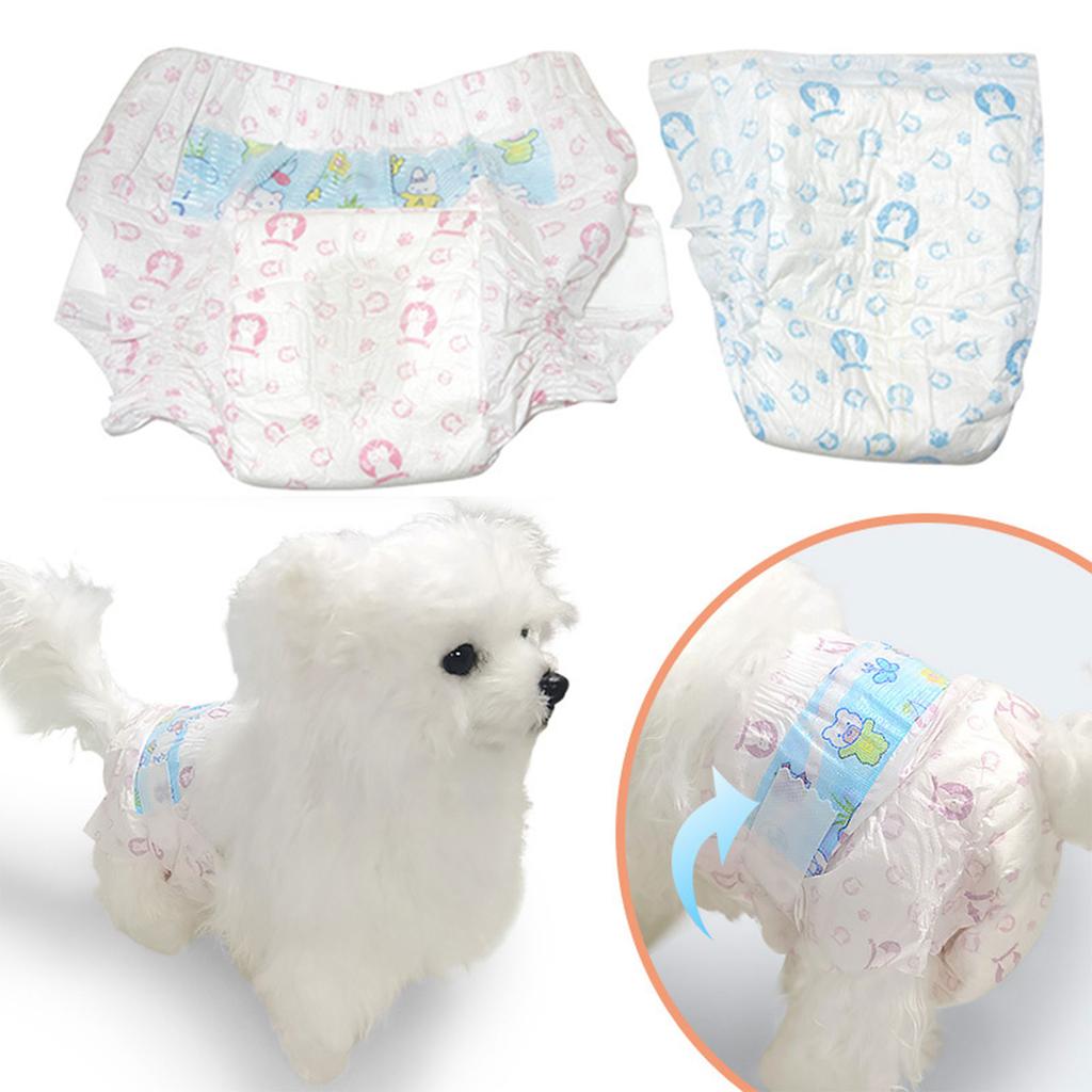 Soft Dog Diapers Female Disposable Dog Diapers Multiple Sizes Boy/Girl with Adjustable Tail Hole Male Dog