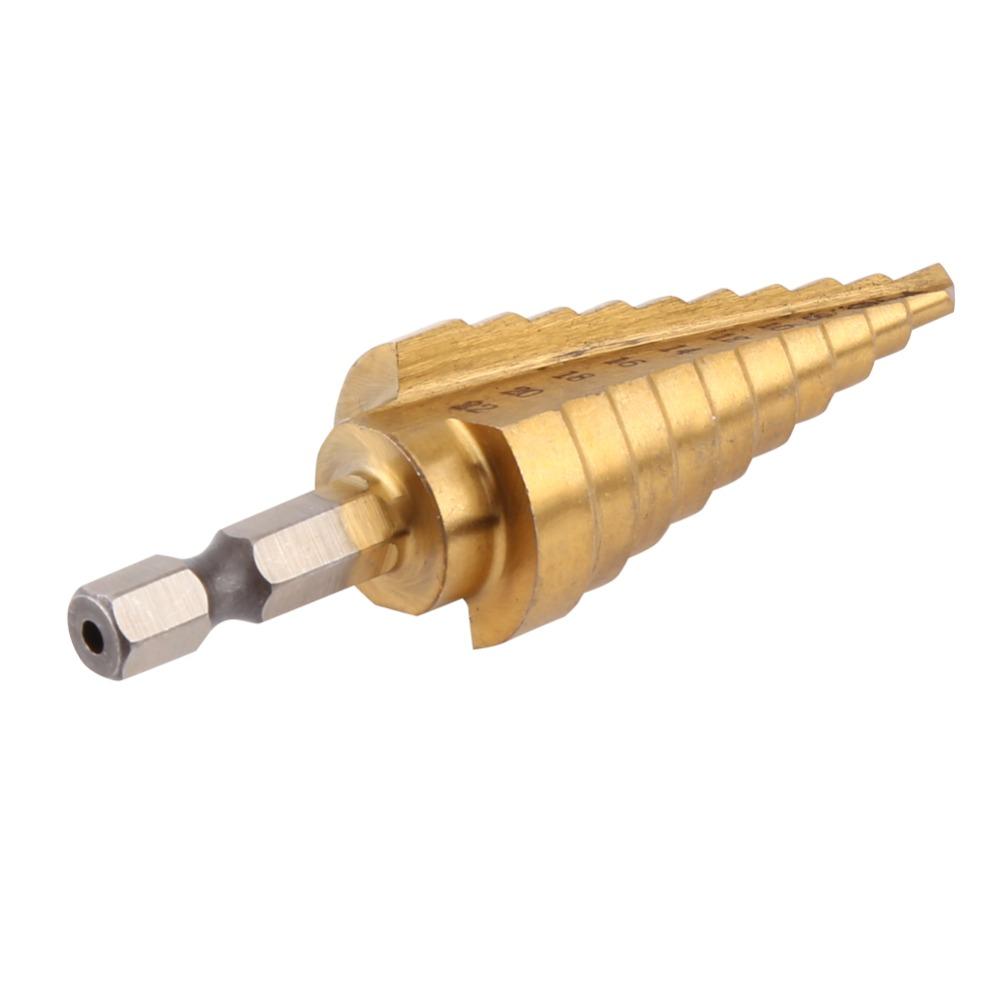 Hex Shank Step Drill Bit High Speed Steel Power Tools Durable Cone Bits  Metal