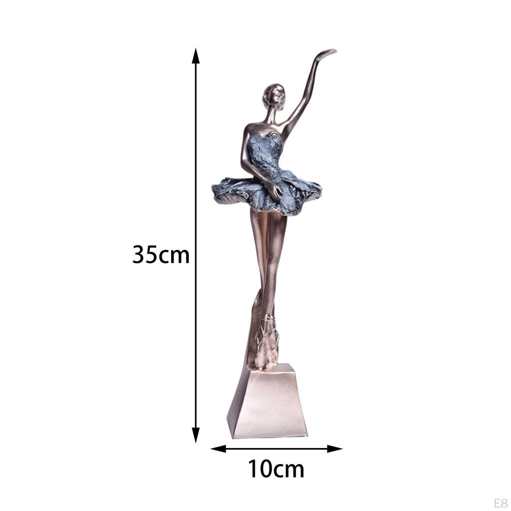 Ballerina Figurine Resin Souvenir Ballet Dancer Entrance Table Bookcase