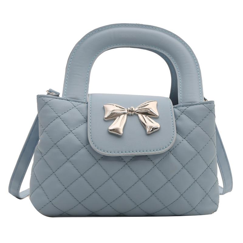 

2024 spring and summer new diamond embroidery thread butterfly portable small square bag texture commuter shoulder bag women синій