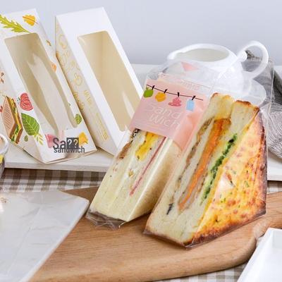 Dreieckiges Fenster Leicht zu öffnende Transparente Einweg-Sandwich- und Kuchenbox