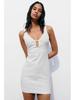 2025 Spring Women's European American V-neck Sleeveless Slim-fit Mini Dress