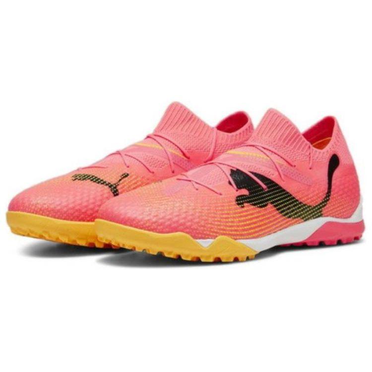 Puma Future Comfortable TT (Rubber Studs) Shock Absorbing Durable Soccer Shoes Men Soccer Shoes Red Black Yellow 107710-04