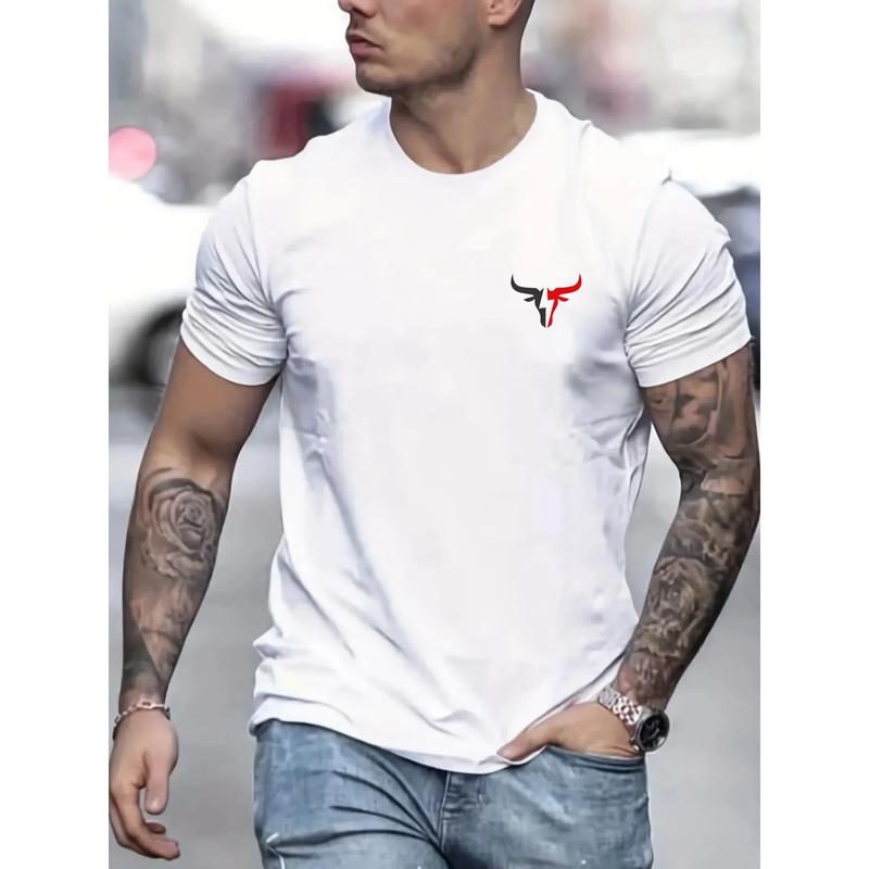 Summer Unisex bull print T-shirt, Unisex T-shirt M