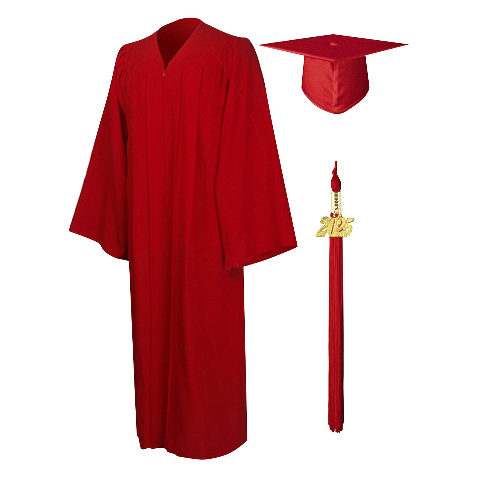 

Комплект мантии бакалавра для взрослых однотонный, платье для выступления, выпускное платье, платье для бала 48 красный