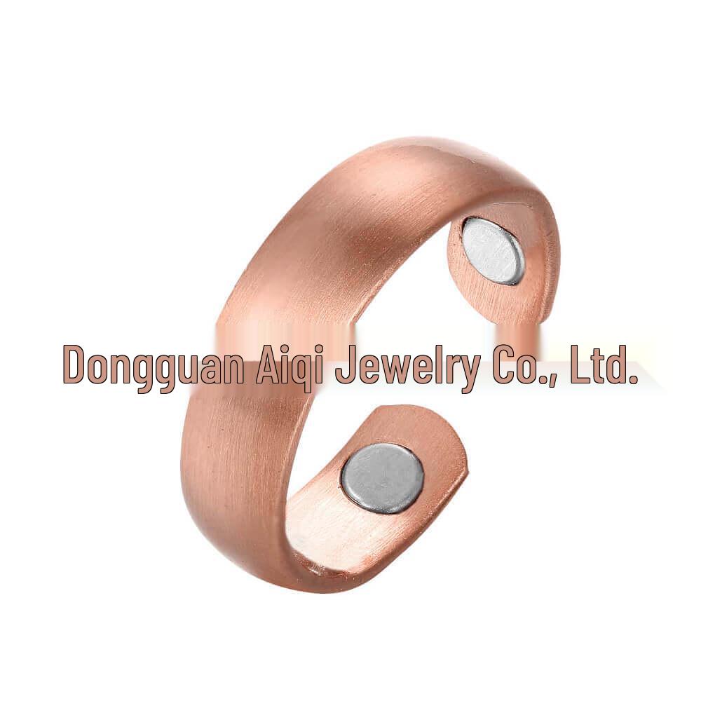 

Adjustable Solid Copper Magnetic Ring - Simple and Fashionable Design 99.99% Red Copper