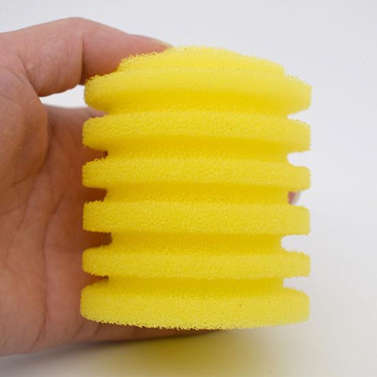 Filterschwamm, dicker, starke Adsorptionskraft, universeller, runder, gelber Aquarium-Filterschaum