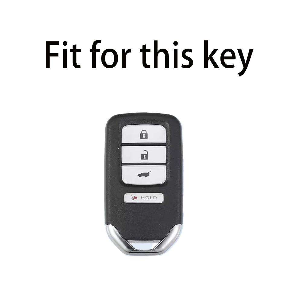4 Buttons Plating Tpu Car Remote Key Fob Cover Case For Honda Accord Ex Exl Civic Crv Hrv Pilot Ridgeline  - Pocketor