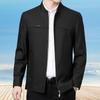 Frühling und Herbst Herren Business Casual Einfarbig Stehkragen Jacke