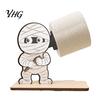 Spooky Bathroom Tissue Storage 2Pcs Halloween Paper Towel Holder, Cartoon Animal Tabletop Roll Dispenser, Wooden Cute Bat Organizer Stand for Kitchen