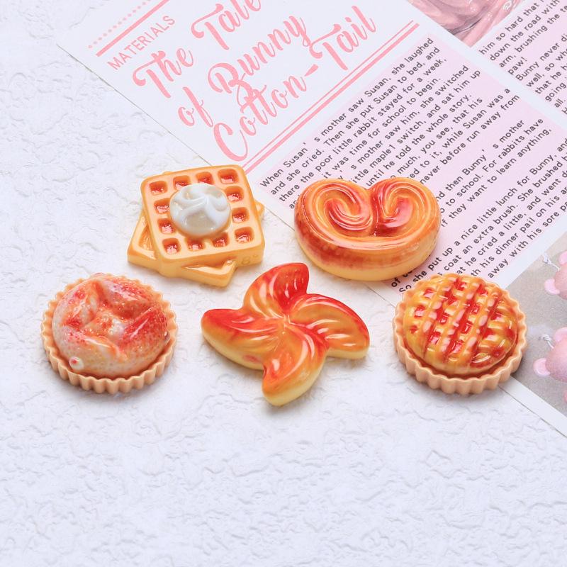 Simulation Food Play Bread Series: DIY Cream Glue, Hairpin, Shoe Buckle, Resin Decorative Accessories.