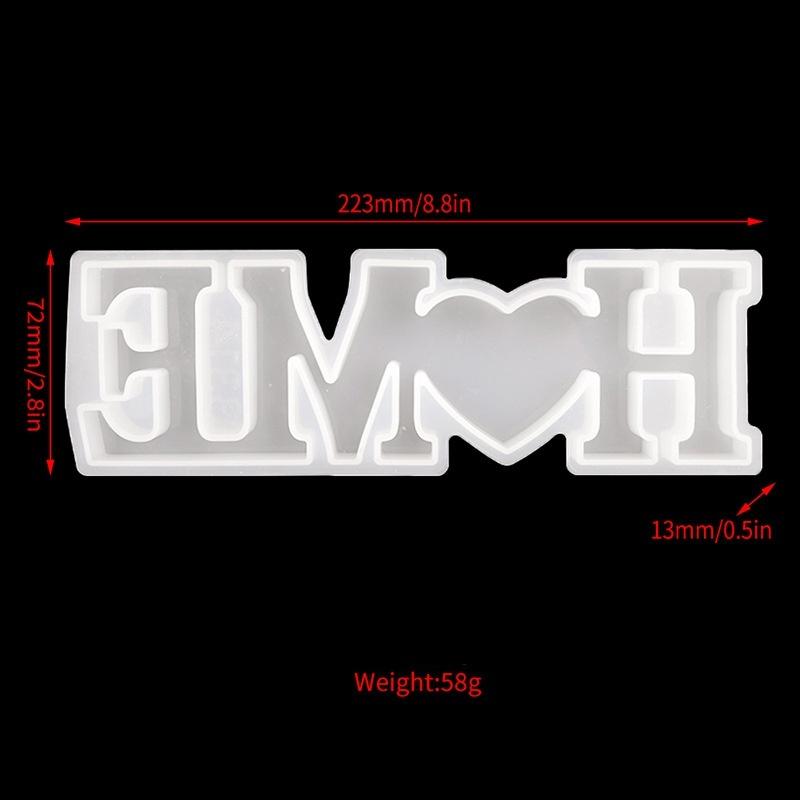1 Pcs Heart Shape HOME LOVE Silicone Mould Letters Crystal Resin Mold DIY Crafts Casting MoldsHome Decoration Jewelry Making Tool