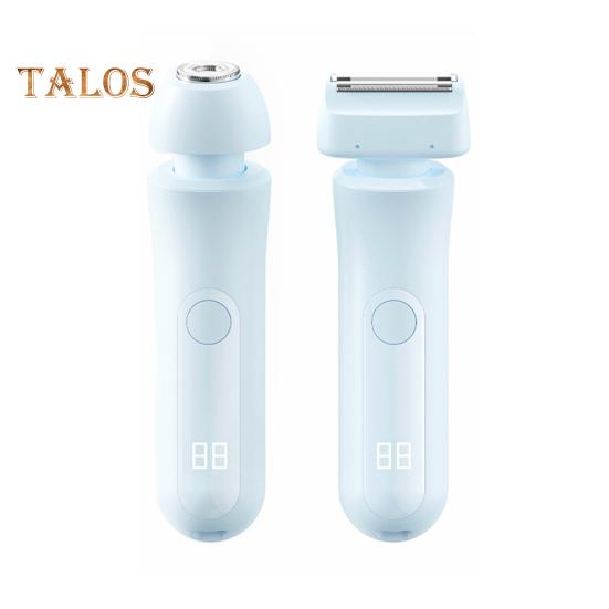 Double Heads Women Electric Shaver USB Rechargeable Waterproof Portable Face Body Bikini Area Arm Leg Hair Removal Epilator Razor Trimmer