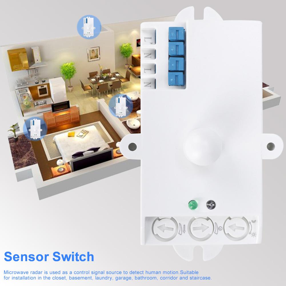 SK-806 5,8 GHz Mikrowellen-Radarsensor Körperbewegungsmelder Lichtschalter 220-240V
