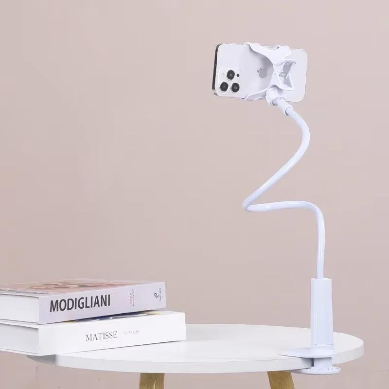 

Кронштейн Lazy Bedside DesktopMobile Phone Clamp Кронштейн Гнучка довга рука Gooseneck Lazy Person Bracket з ручкою Накладний живий кронштейн білий