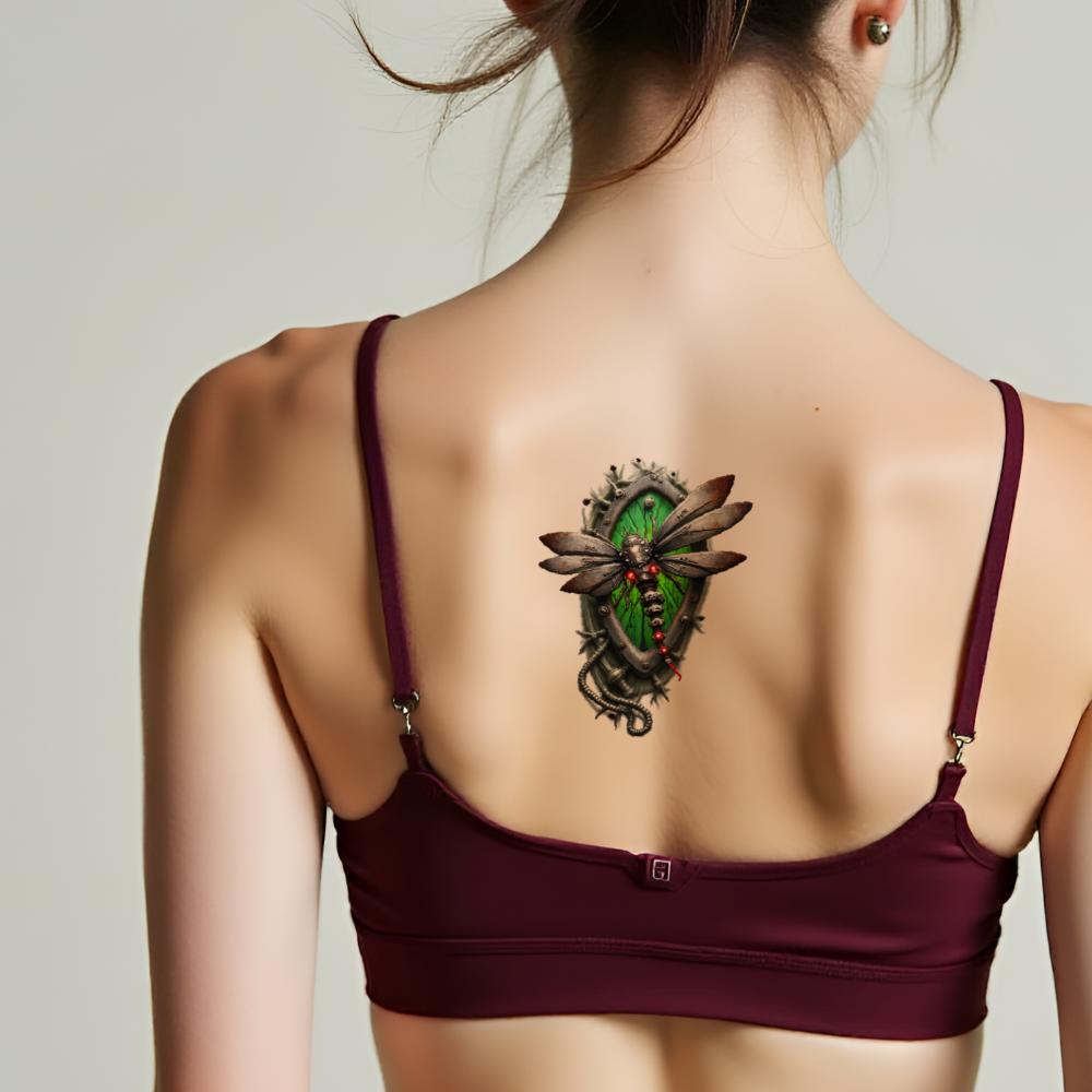 12pcs Temporary Tattoo Insect Designs Colorful Realism Mechanical Creatures Waterproof Long-lasting Body Stickers For Back