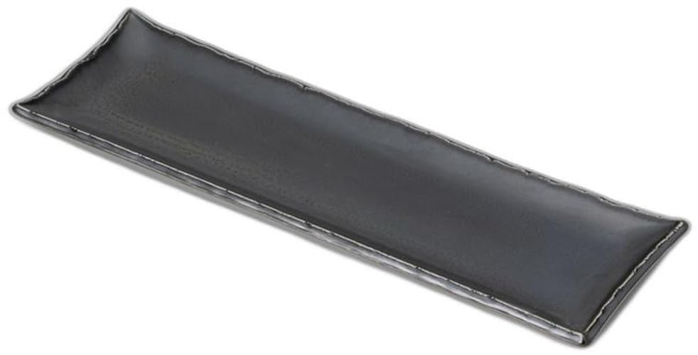 

Black Matte Torn 35cm Square Plate x 11 x Sanma Plate Setomonohonpo [35 1.8cm]