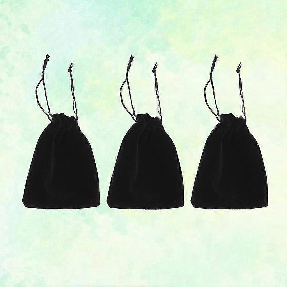 Gift Bags Drawstring Bags for Storage 12Pcs Elegant Black Jewelry Pouches