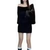 One-shoulder Twist Sweater for Women In Autumn and Winter New Style Thick Loose Lazy Soft Waxy Pullover Design Knitted Sweater