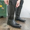 Męskie Retro Westernowe Buty Kowbojskie Wysokie do Kolan Szpiczasty Nosek Platforma Gruba Podeszwa Skórzane Buty Jeździeckie Casualowe Outdoor Antypoślizgowe