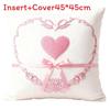 New Chinese Style Heart Decor Cushion Cover With Plush Material For Living Room Gift