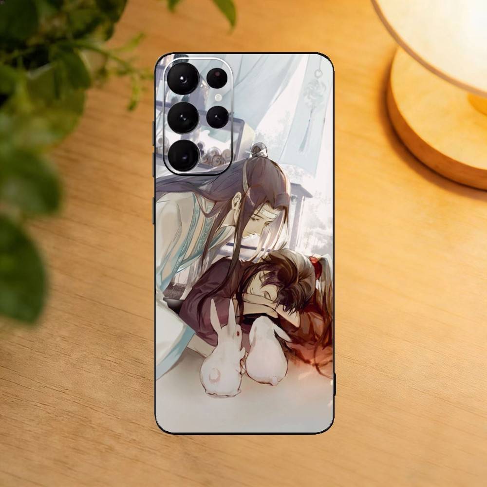 Anime M-Mo Dao Zu Shi Wangxian Phone Case For Samsung S25,24,23,22,30,21,10,9,Ultra,Plus,Lite Soft Black Case