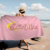 S-Sailores Cute Girl Moon Beach Towel Colorful Bath Towels for Microfiber Quick Dry Custom Sand Free Beach Yoga Spa Gym Pool