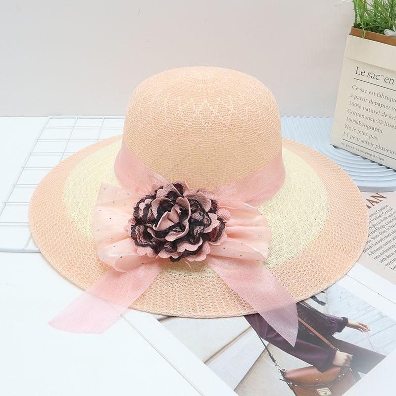 New Straw Hat Women's Outdoor Sunshade Sunscreen Hat Big Brim Trendy Vacation Beach Hat Breathable Cool Hat