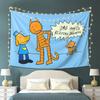 Dog Man Lil Petey And Big Petey Fan Art Tapestry Wall Hanging Aesthetic Home Decoration Tapestries for Dorm Room