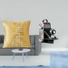 Elegant Resin Cushion Cover Camera Statue Model Decorative Pillowcase for Home Office Living Room