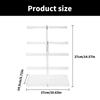 Elegant 3 Layer Jewelry Holder Rack for Necklace Bracelet and Earring Display with Tray Storage in Fashion Designs