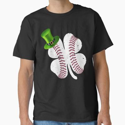 Baseball Saint Patricks Day Shamrock Green Sport Men Roundneck T-Shirt Unisex T-Shirt