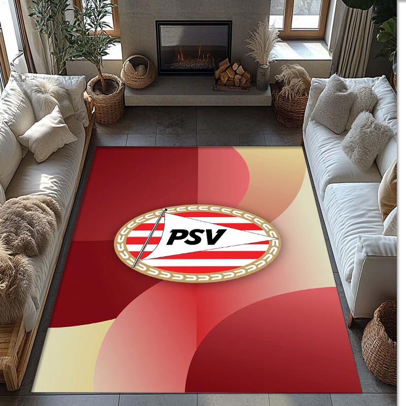 PSV Eindhoven FC Soccer Football Pattern Soft Area Rug Non Slip Indoor Floor Carpet Sports Decor Mat for Bedroom