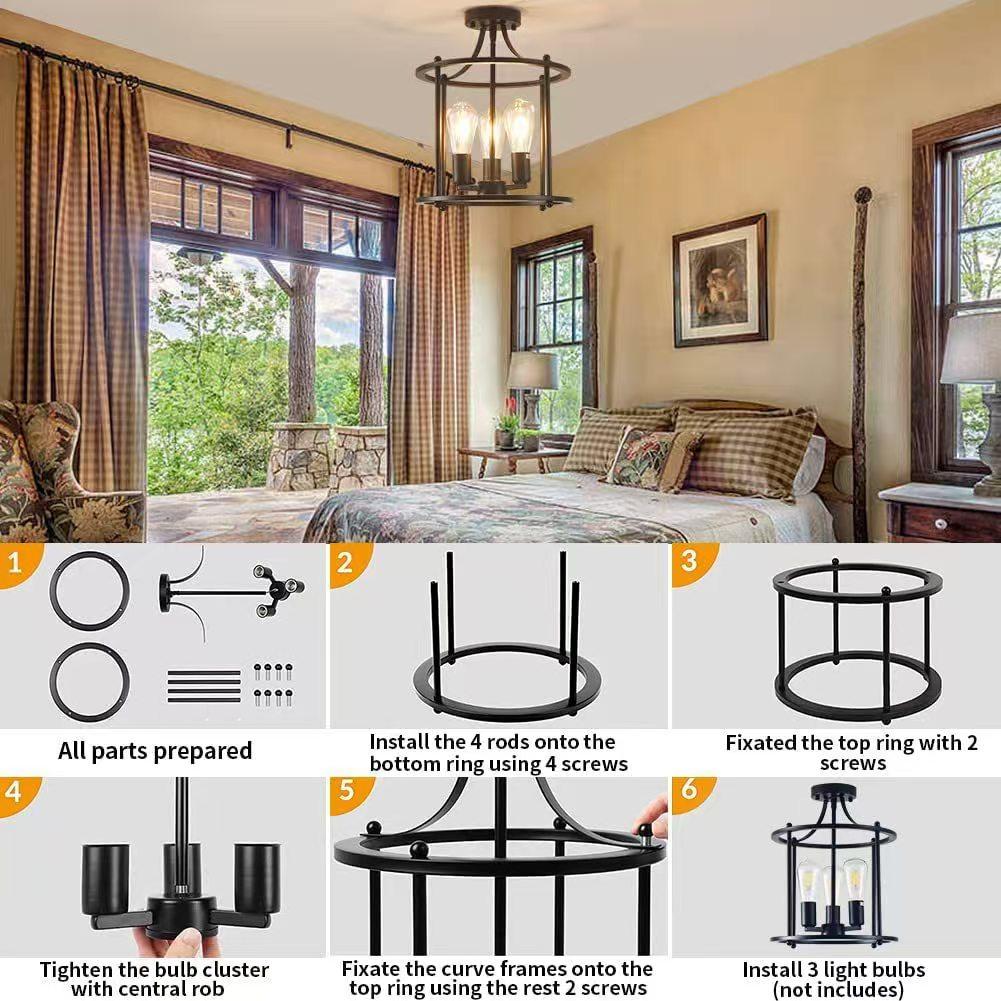 

Ретро Американский Винтаж Люстра Потолочный Светильник Сельский Дом Гостиная Столовая Крыльцо Лампа Кухня Настольная Лампа E14 Потолочный Светильник бронзовый