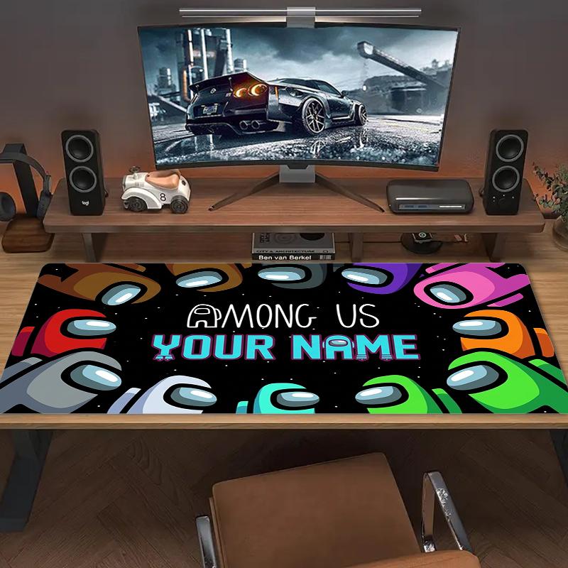Tappetino per Mouse Personalizzato Among us Grande Cuscino per Tavolo da Gioco Antiscivolo Laptop Tablet Mousepad Grande Tappetino XXL Mini PC Tappetino da Gioco Con bordo bloccato_XIA