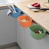 Plastic Hanging Waste Bin Trash Reusable Kitchen Rubbish Suspension Cabinet Door Sink Rack Cleaning Tool Can Container