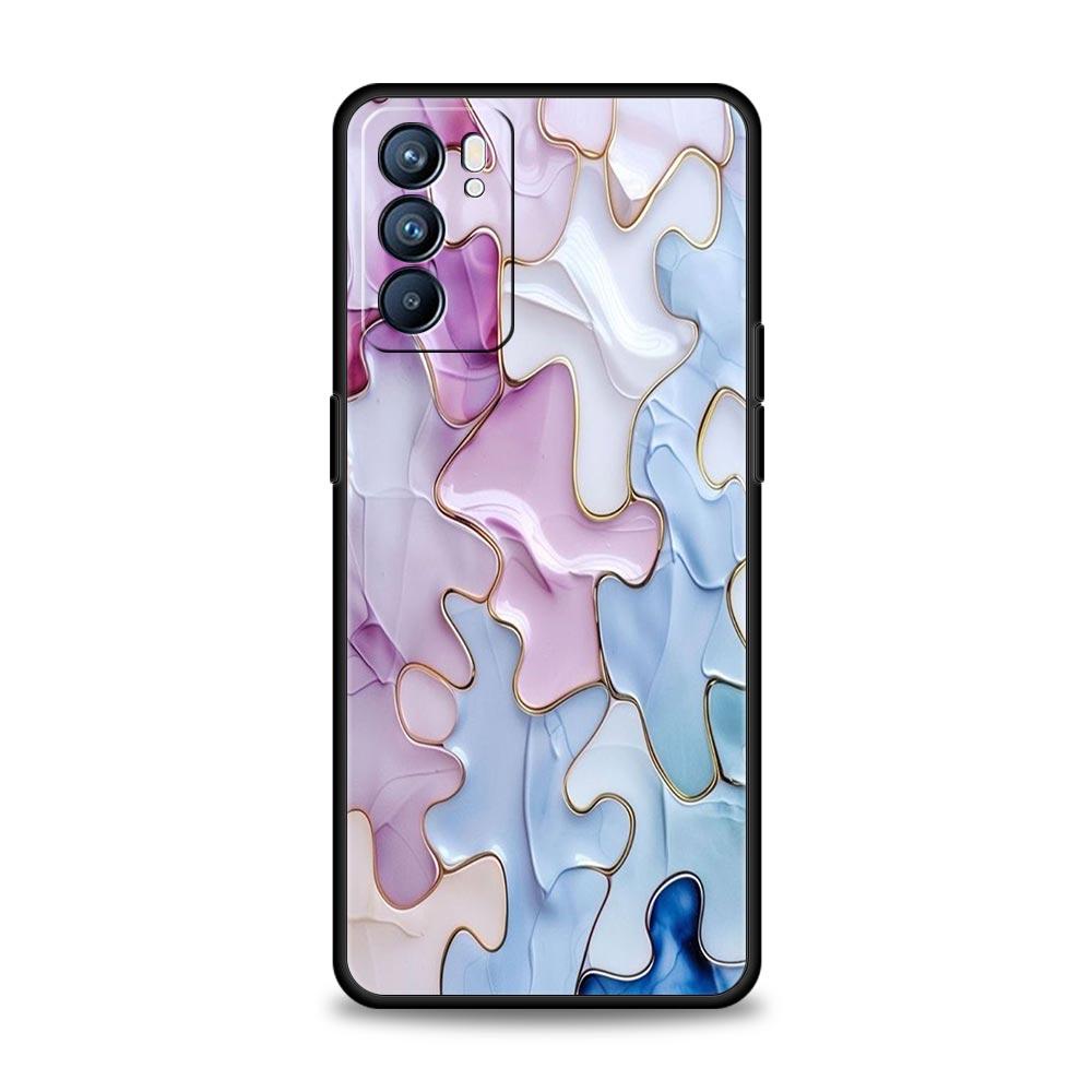 Folds Texture Phone Case For Oppo A17 A31 A54 A57 A78 A79 A98 Find X5 X6 Reno 6 7 8 10 11 12 13 F Pro 5G Soft TPU Cover Fundas
