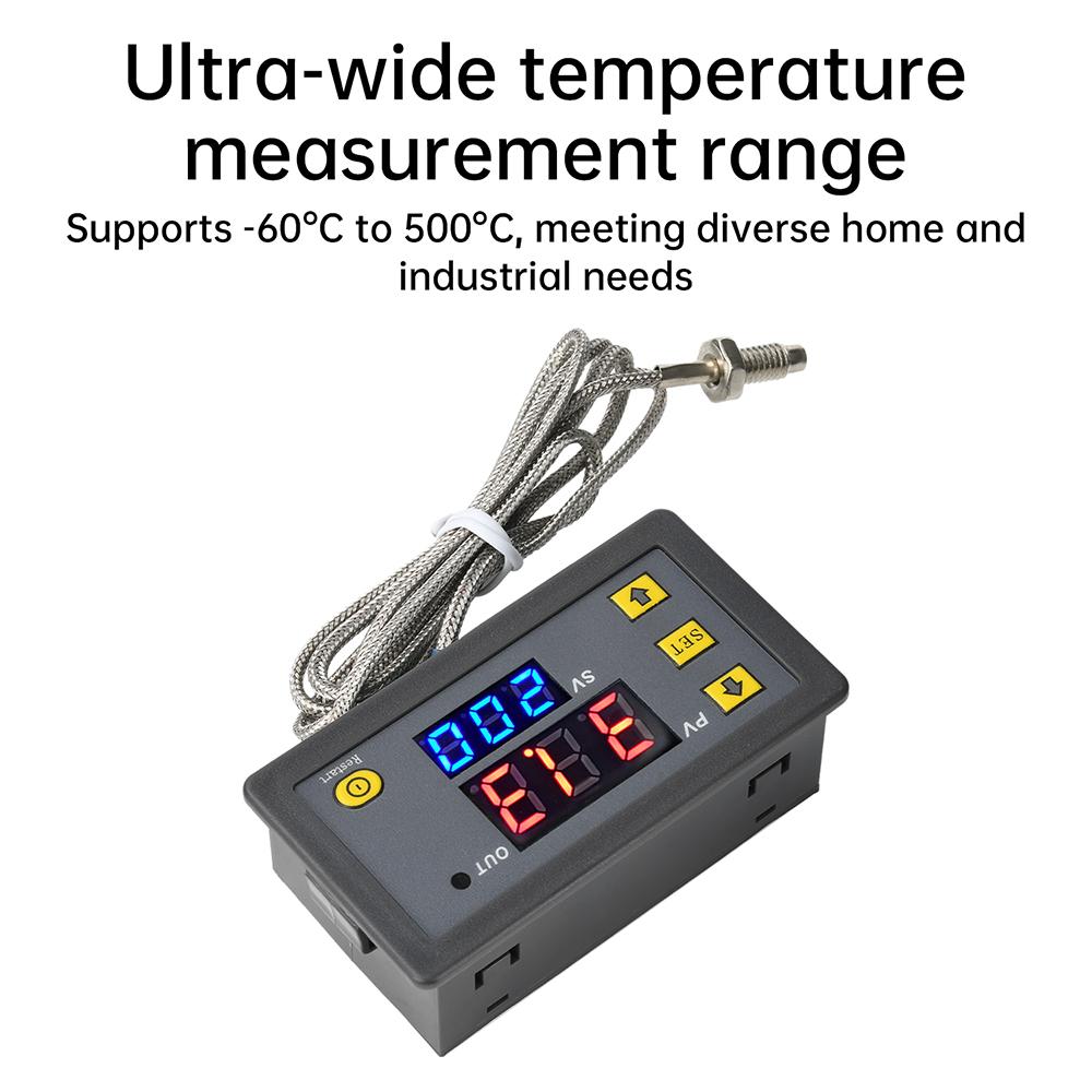 W3230 Digitální regulátor teploty typu K LED displej Termostat s přístrojem pro řízení ohřevu/chlazení DC 5V 12V 24V/AC110-220V