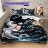 3PCs Mythical Dragons Design Cover Set, Breathable Fabric, Machine Washable (1 Duvet Cover + 2 Pillowcases) (Without Quilt) yy250911130