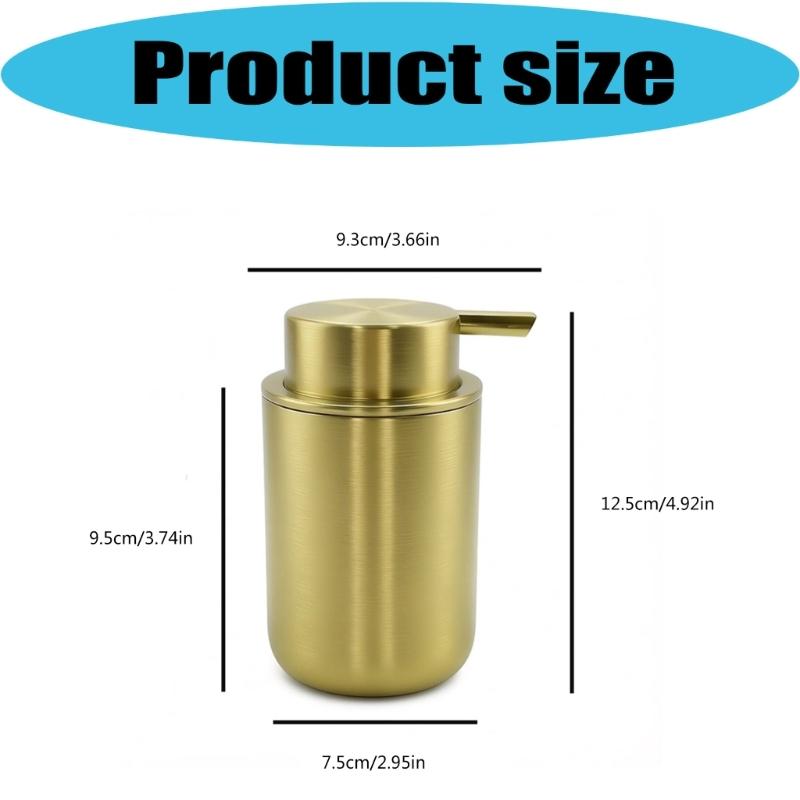 Stainless Steel Liquid Soap Dispenser Easy to Press Refillable Lotions Dispenser Bathroom Accessories Liquid Container