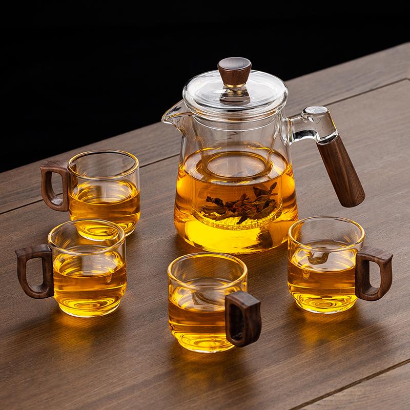 2025 Thickened Glass Tea Infuser Pot - Heat-Resistant Tea Brewer with Water Separation for Home or Office
