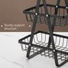 New Handheld Storage Basket, Multifunctional Iron Fruit Basket, Multi-Layer Kitchen Snack Storage Rack