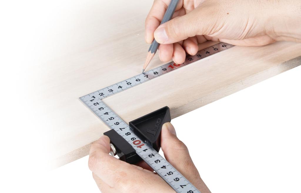 Shinwa Sokutei Flat Square, Silver, 50cm, Same Size On Both Sides, with Square Stopper, JIS 12439