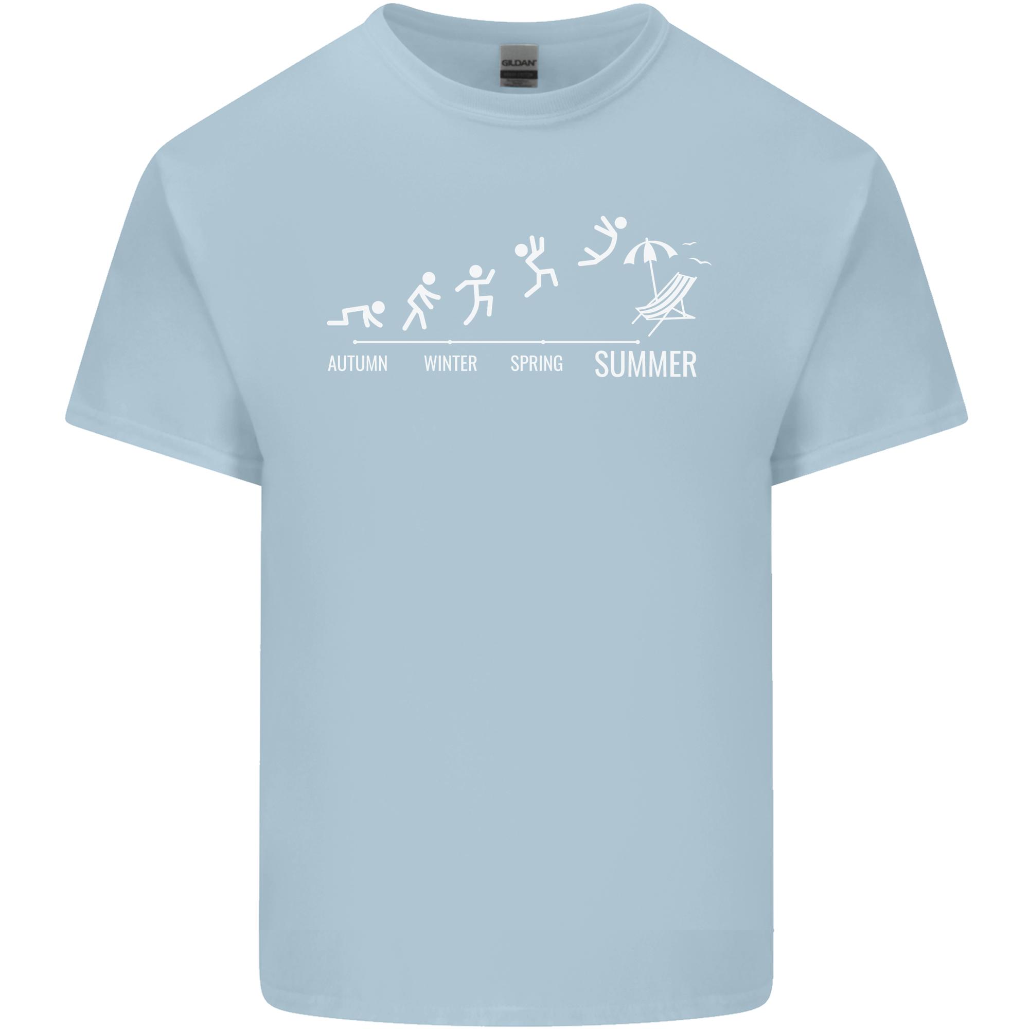 Seasons to Summer Holiday Time Funny Unisexs Light Cotton TShirt S
