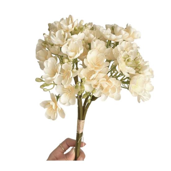 4Pcs Faux Jasmine Picks Realistic Artificial Flowers Bunch Long-lasting Fake Jasmine Branches for Home