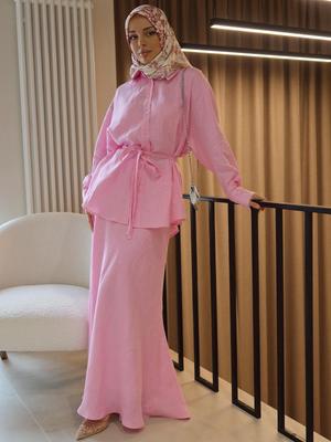 Elegant Summer 2025 Women's Long Sleeve Loose Dress Set