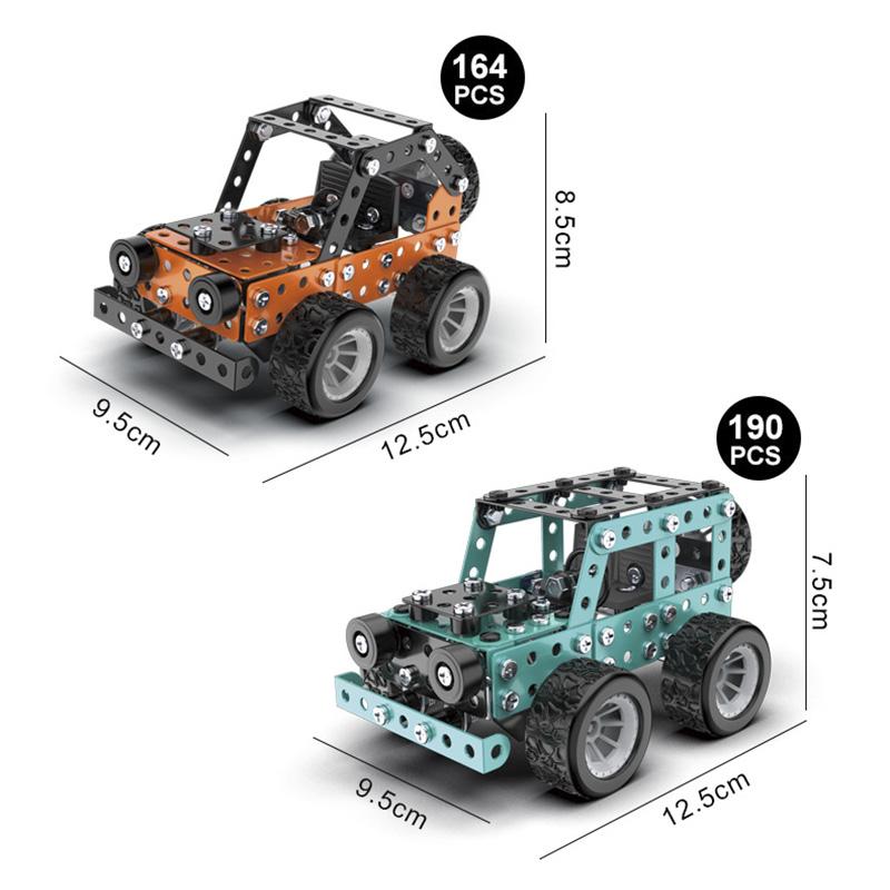 Children's Metal Assembled Toys Creative Off-road Vehicle Models Disassembly Assembly Splicing Engineering Vehicles Handmade Toy
