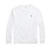 Polo Solid Plain Knit Cotton Long Sleeve T-Shirt Men Tops White 489738