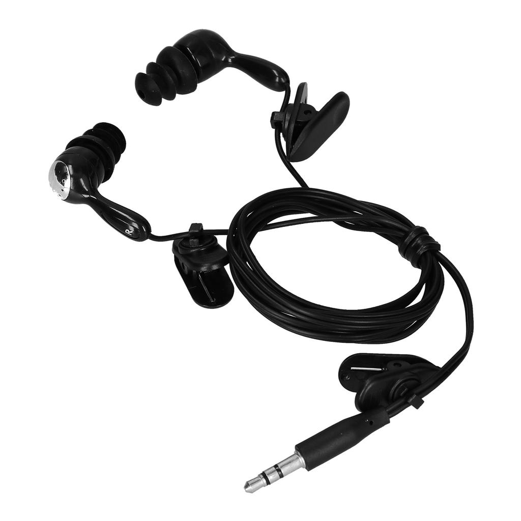 Waterproof Headphones 3.5mm Plug Bone Conduction Headphones with Replace Earplugs for Swimming Running Surfing