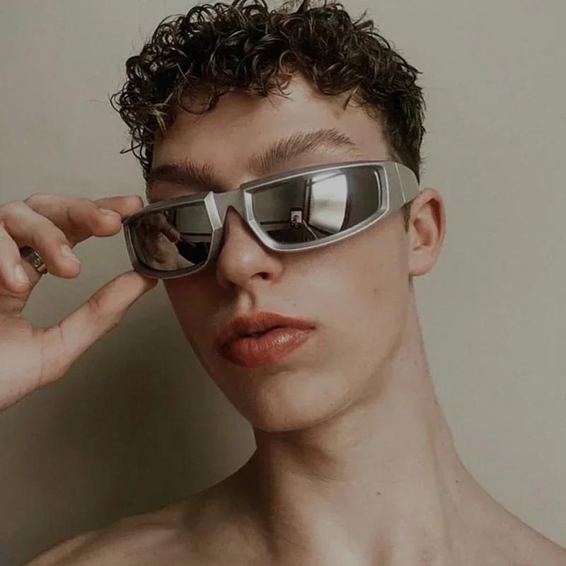 Future Tech Sunglasses Personalized Concave Design Cool Punk Style Gafas De Sol Mujer UV Protection Trendy Eyewear
